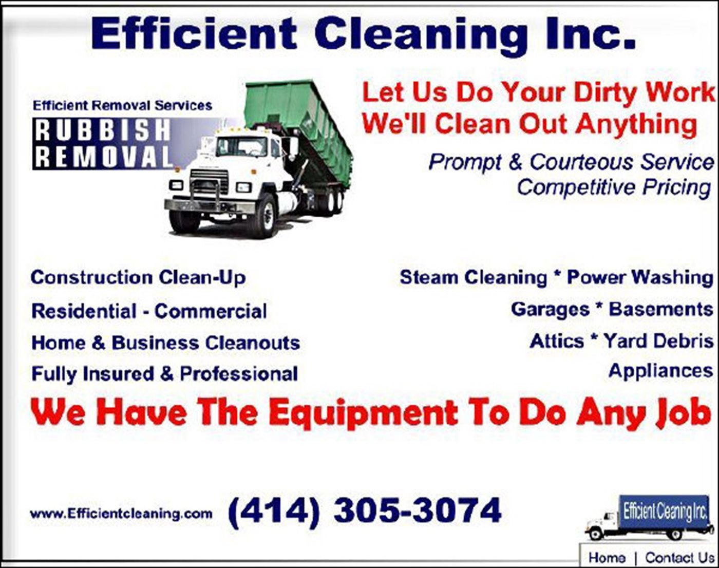 Cleaning and removal work by Efficient Cleaning in Milwaukee – job 178