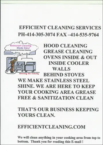 Efficient Cleaning job 139, Milwaukee